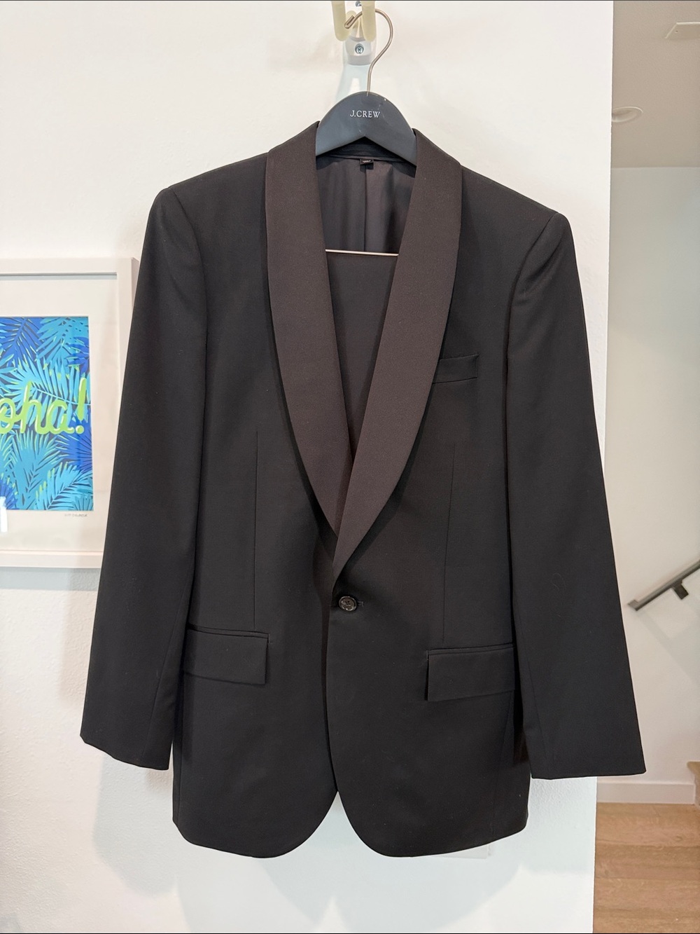 J. Crew Ludlow Black Shawl-Collar Tuxedo Jacket 36R and Tuxedo Pants 31x32